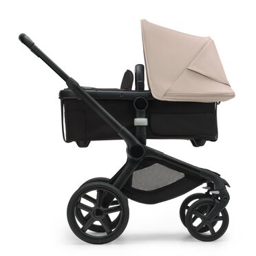 Bugaboo Fox 5 2-in-1 stroller black base, midnight black fabrics, desert taupe sun canopy - view 2