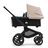 Bugaboo Fox 5 2-in-1 stroller black base, midnight black fabrics, desert taupe sun canopy - Thumbnail Slide 2 of 13