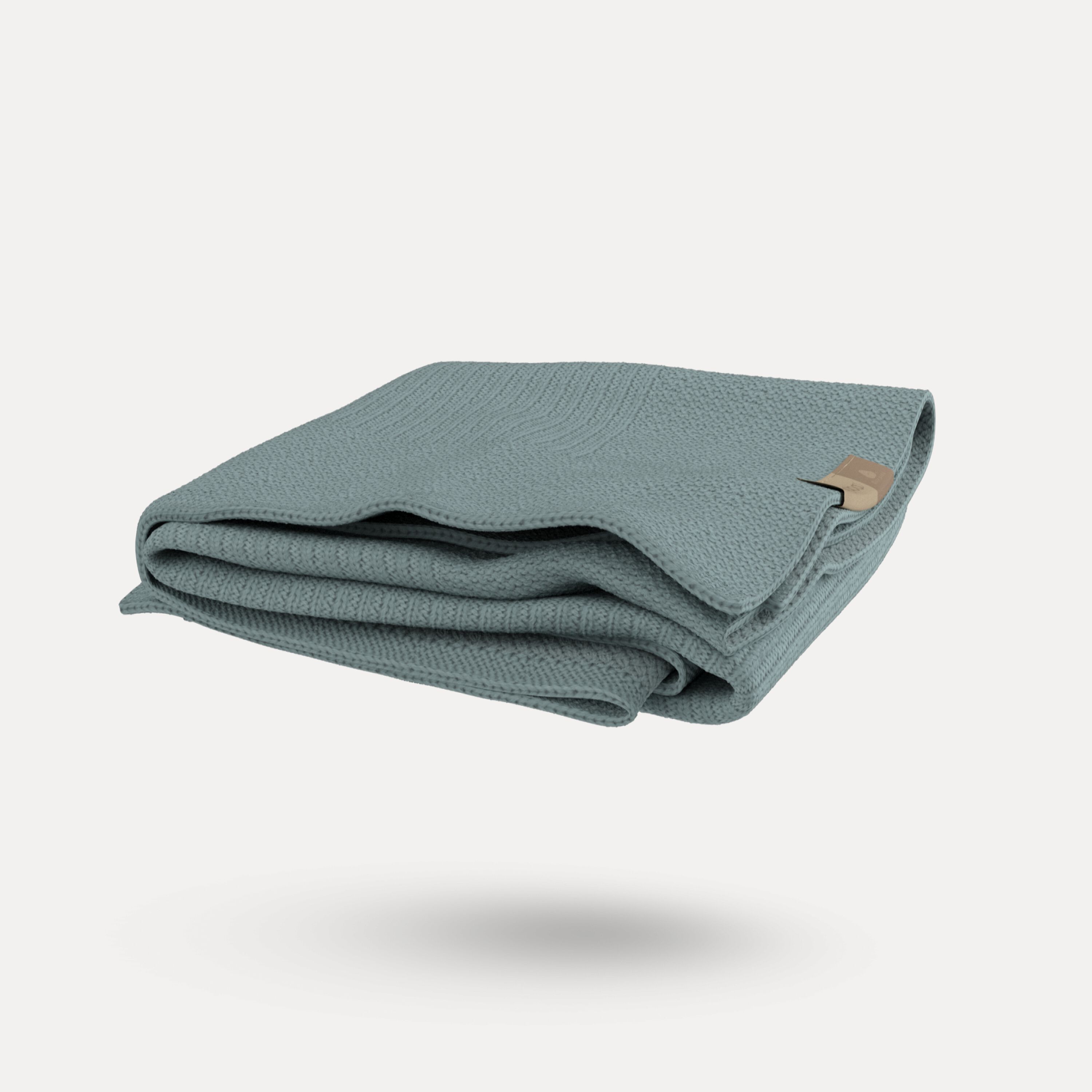 Bugaboo Soft Wool Blanket PETROL BLUE MELANGE - Main Modal Image Slide 3 of 8