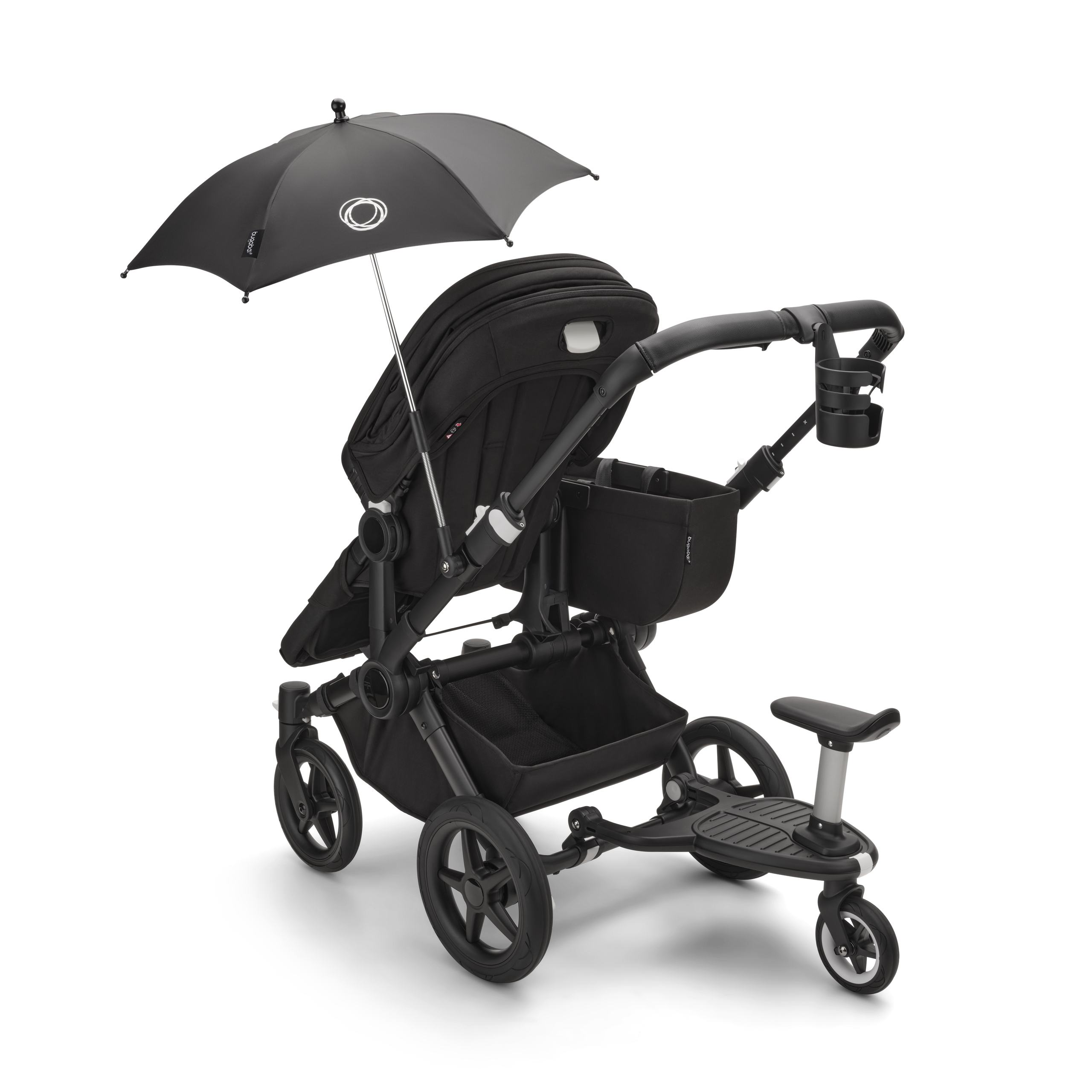 Bugaboo Donkey 5 Mono 2-in-1 stroller black base, midnight black fabrics, midnight black sun canopy - Thumbnail Slide 11 of 11