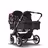 Bugaboo Donkey 5 twin stroller graphite base, midnight black fabrics, animal explorer pink/red sun canopy - Thumbnail Slide 1 van 12