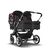 Bugaboo Donkey 5 twin stroller graphite base, midnight black fabrics, animal explorer pink/red sun canopy - Thumbnail Slide 1 of 12