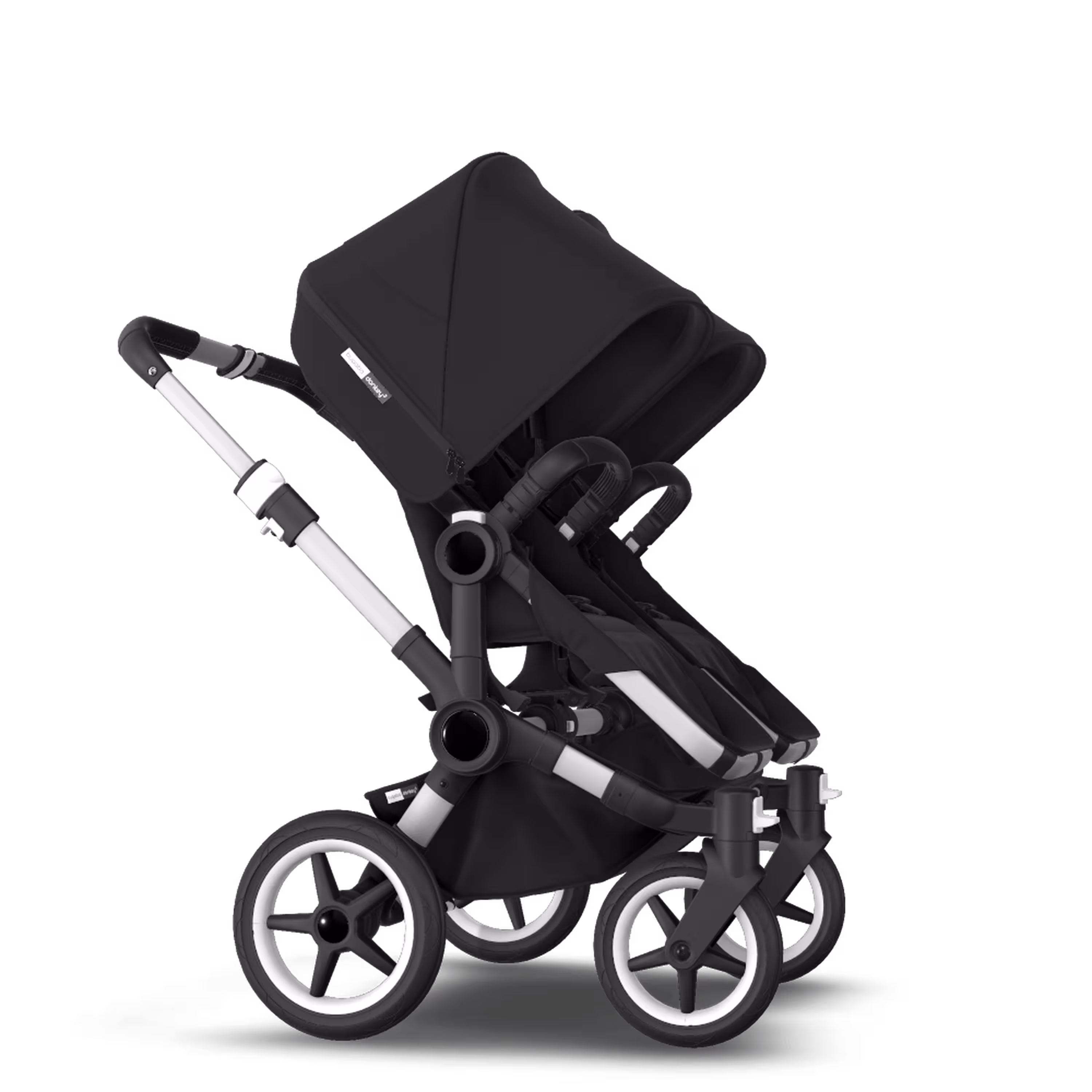 Bugaboo Donkey 3 Twin travel system black sun canopy, black fabrics, aluminium base - Main Modal Image Slide 13 of 15