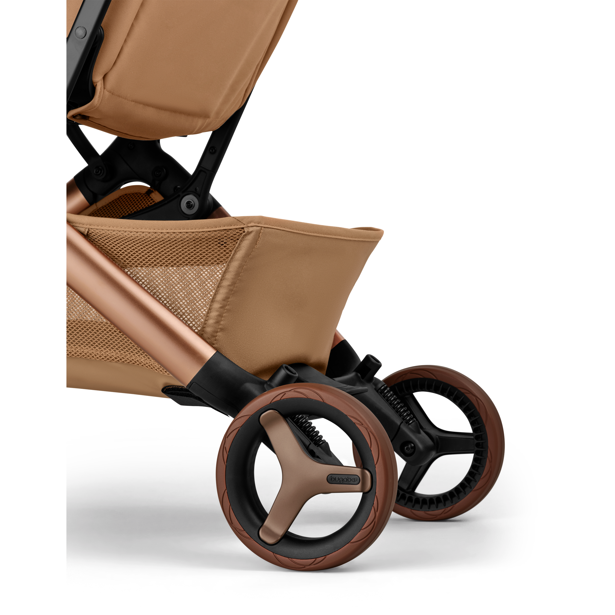 Bugaboo x Stella McCartney Butterfly 2 seat stroller tobacco brown base, tobacco brown fabrics, tobacco brown sun canopy - Thumbnail Slide 8 of 11