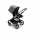 Bugaboo Fox 3 bassinet and seat stroller graphite base, midnight black fabrics, grey melange sun canopy - Thumbnail Slide 6 of 7