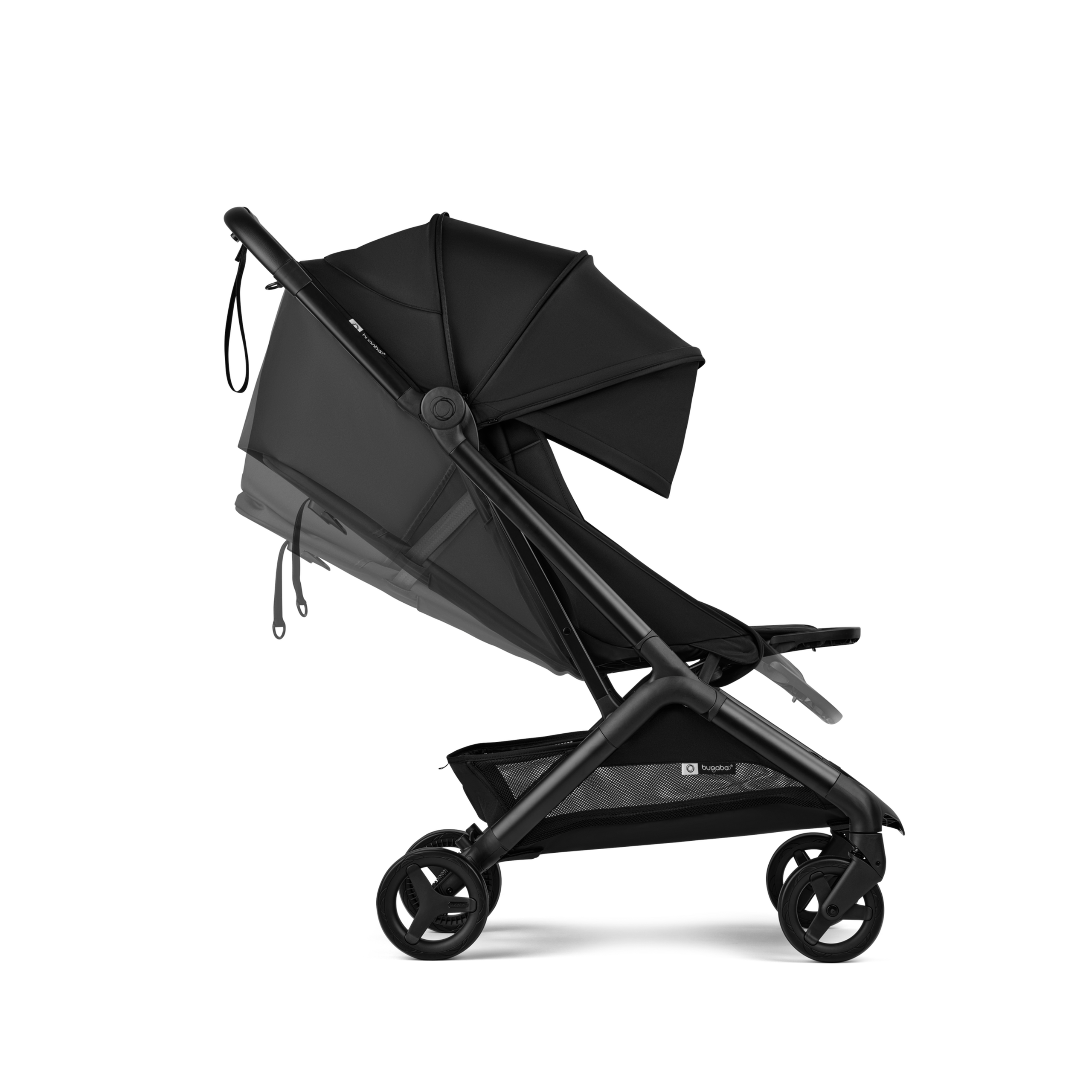 Bugaboo Butterfly 2 travel stroller black base, heritage black fabrics, heritage black sun canopy - Thumbnail Slide 5 of 9