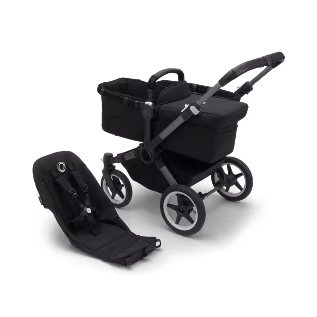 Refurbished Bugaboo Donkey 5 base RW fabric US GRAPHITE/MIDNIGHT BLACK - Main Image Slide 1 of 1