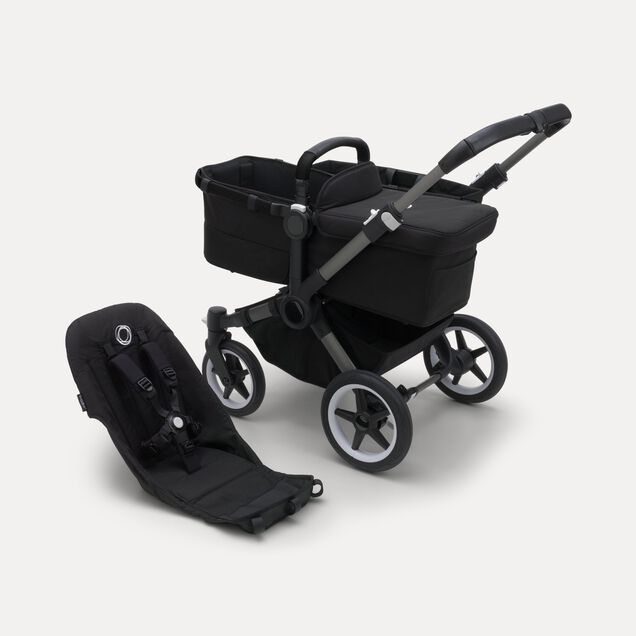 Refurbished Bugaboo Donkey 5 base RW fabric US GRAPHITE/MIDNIGHT BLACK - Main Image Slide 1 of 1