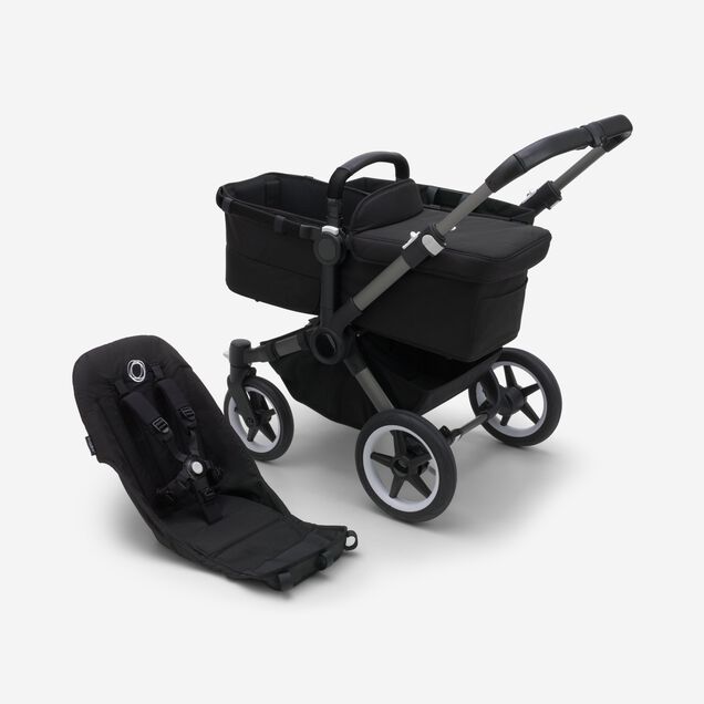 Refurbished Bugaboo Donkey 5 base RW fabric US GRAPHITE/MIDNIGHT BLACK - Main Image Slide 1 of 1