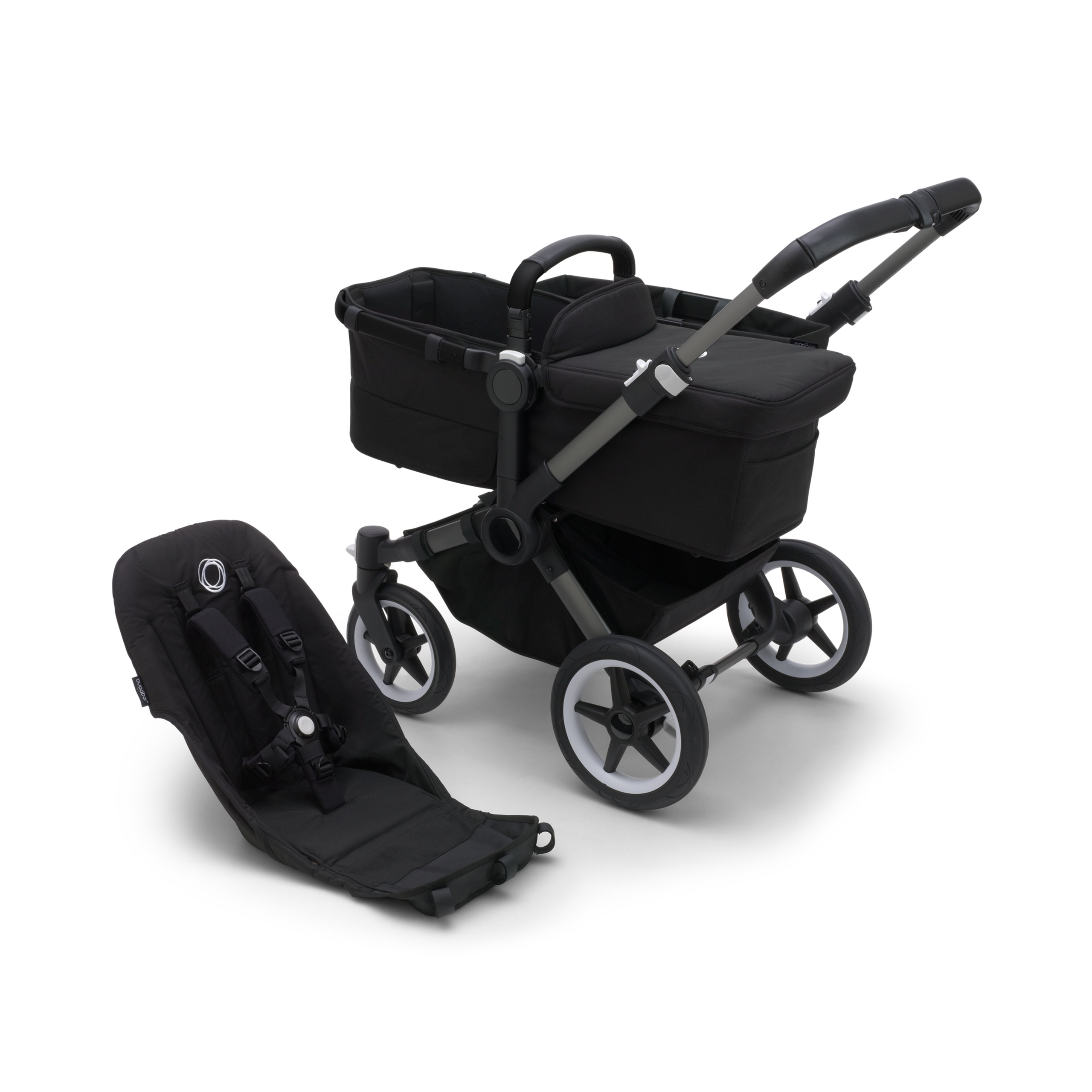 Refurbished Bugaboo Donkey 5 base RW fabric US GRAPHITE/MIDNIGHT BLACK - Thumbnail Slide 1 of 1