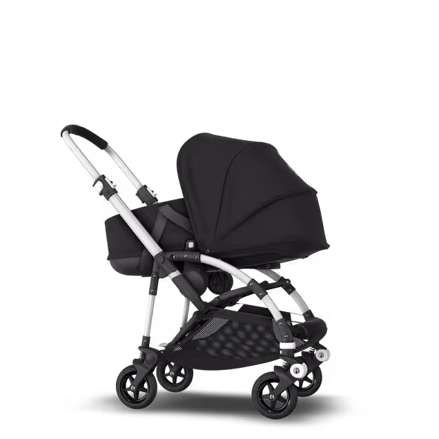 Bugaboo Bee 5 seat and bassinet stroller black sun canopy, black fabrics, aluminium base - Main Image Slide 4 of 6