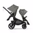 Bugaboo Kangaroo tandem pram black base, forest green fabrics, forest green sun canopy - Thumbnail Slide 4 of 12