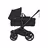 Bugaboo Donkey 6 2-in-1  stroller black base, heritage black fabrics, heritage black sun canopy view 2 - Thumbnail Slide 2 of 10