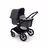 Bugaboo Fox 3 bassinet and seat stroller black base, grey melange fabrics, stormy blue sun canopy - Thumbnail Slide 2 of 7