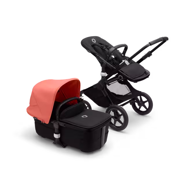Refurbished Bugaboo Fox 3 complete BLACK/MIDNIGHT BLACK-SUNRISE RED - Main Image Slide 2 of 7