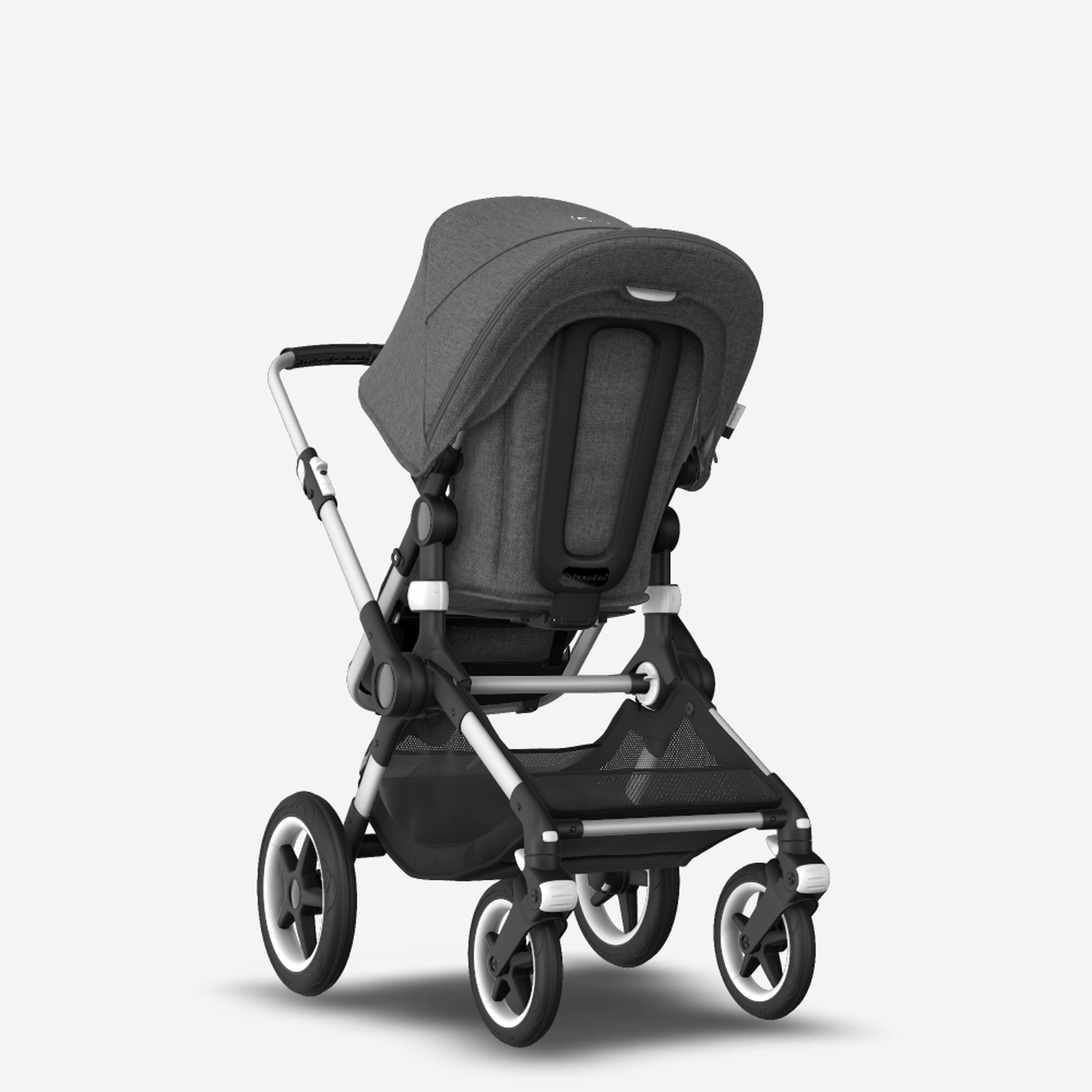 Bugaboo Fox 2 seat and carrycot pushchair grey melange sun canopy, grey melange fabrics, aluminium chassis - Main Modal Image Slide 5 of 10