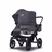 Bugaboo Donkey 5 Duo double stroller black base, grey mélange fabrics, stormy blue sun canopy - Thumbnail Slide 3 of 11