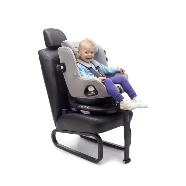 A happy toddler safely seated in the Bugaboo Owl by Nuna with 360 ISOFIX Base. - Main Image Slide 7 of 11