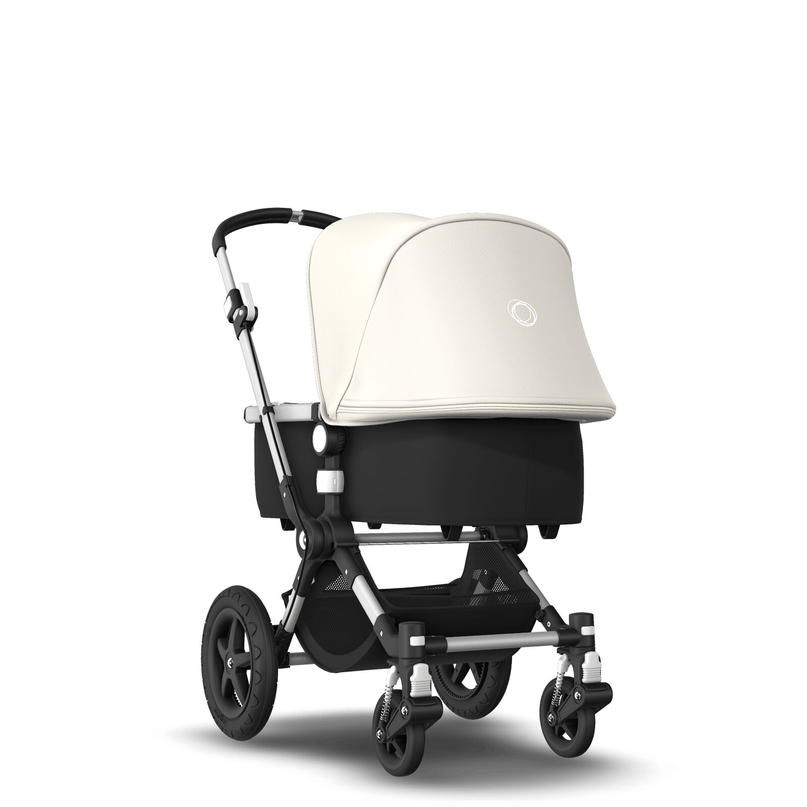 Bugaboo Cameleon 3 Plus bassinet and seat stroller Fresh white sun canopy,  black fabrics, aluminum chassis | Bugaboo