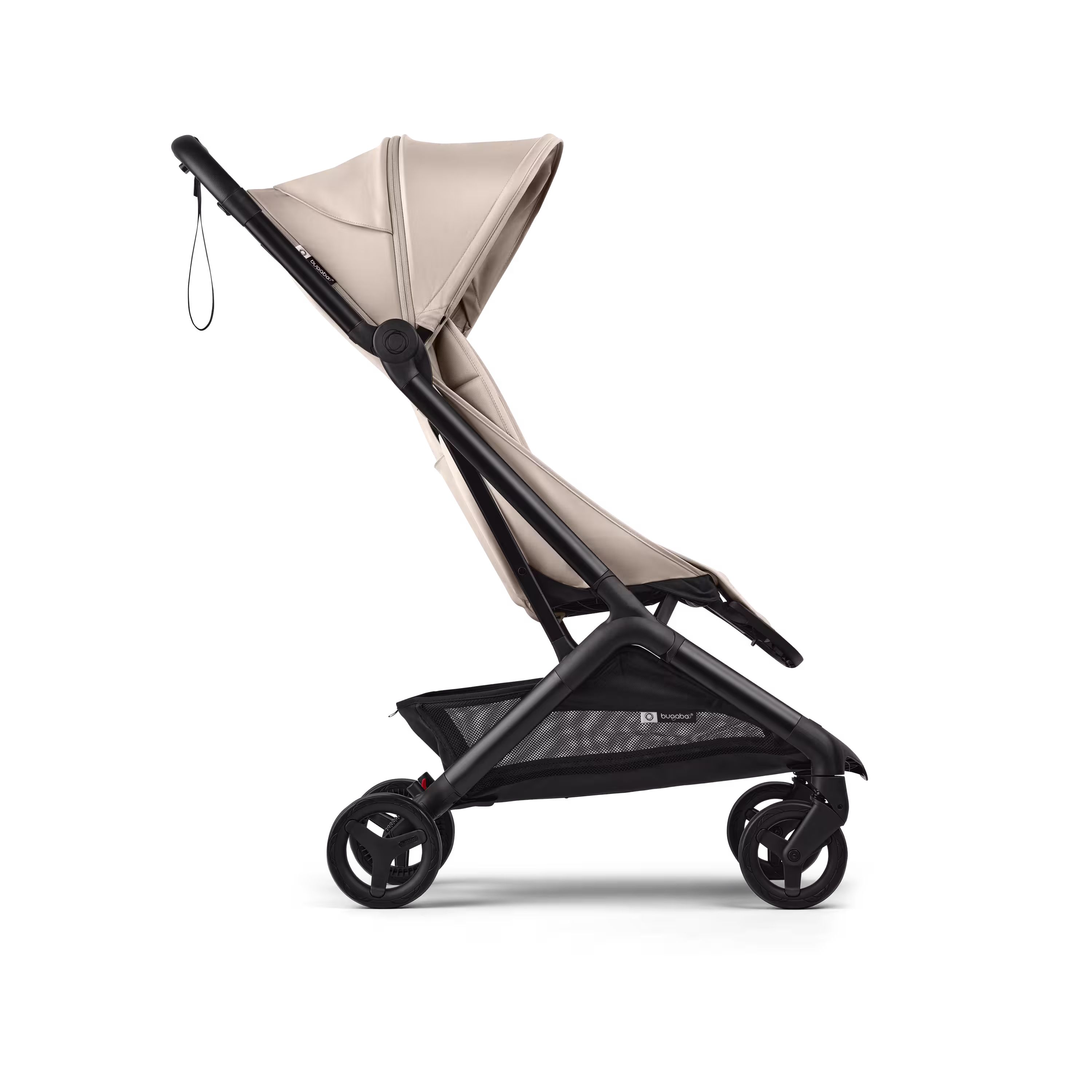 Bugaboo Butterfly 2 Plus travel pram black base, desert taupe fabrics, desert taupe sun canopy - Main Modal Image Slide 2 of 12