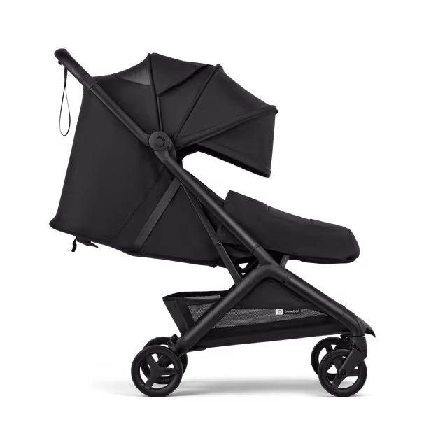 Bugaboo Butterfly 2 Plus travel stroller black base, forest green fabrics, forest green sun canopy - Main Image Slide 6 of 12