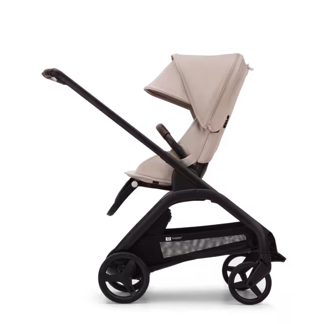 Bugaboo Dragonfly seat stroller black base, desert taupe fabrics, desert taupe sun canopy - Main Image Slide 1 of 16
