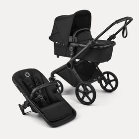 Bugaboo Cub 2-in-1 pushchair black base, heritage black fabrics, heritage black sun canopy