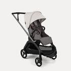 Bugaboo Dragonfly Plus seat stroller graphite base, grey melange fabrics, misty white sun canopy