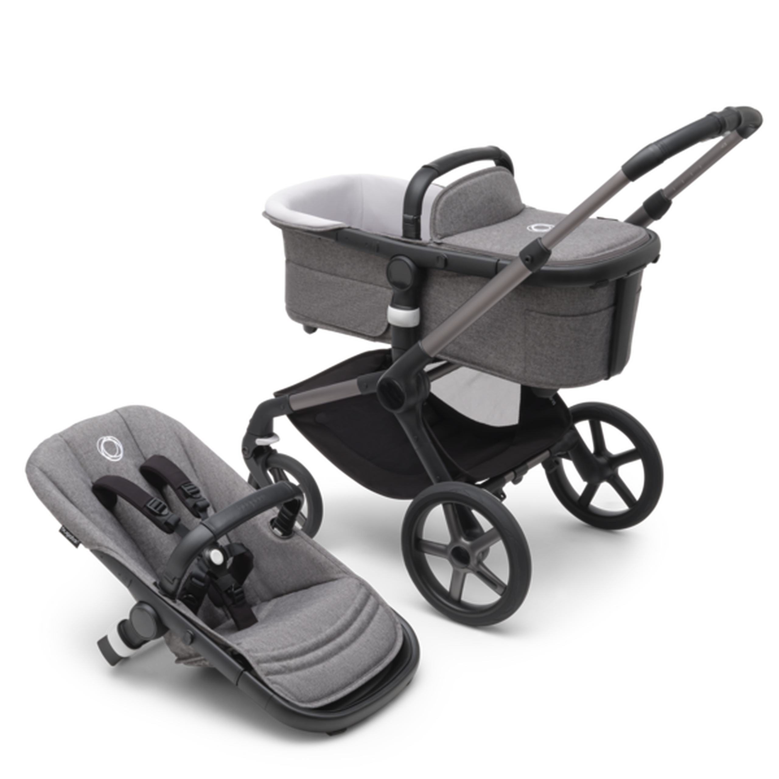 Refurbished Bugaboo Fox 5 base GRAPHITE/GREY MELANGE - Thumbnail Slide 1 of 1