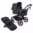 Bugaboo Fox 5 Renew bassinet and seat 2-in-1 stroller, with black chassis, Deep Indigo fabrics, and Deep Indigo sun canopy. - Thumbnail Slide 1 of 12