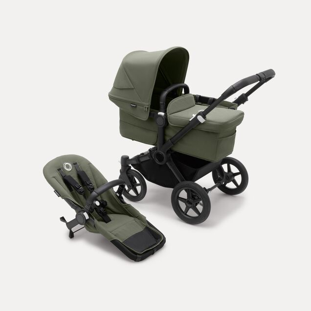 Refurbished Bugaboo Donkey 5 Mono complete BLACK/FOREST GREEN-FOREST GREEN - Main Image Slide 1 of 6