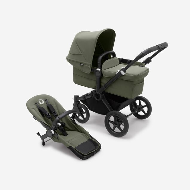 Refurbished Bugaboo Donkey 5 Mono complete BLACK/FOREST GREEN-FOREST GREEN - Main Image Slide 1 of 6