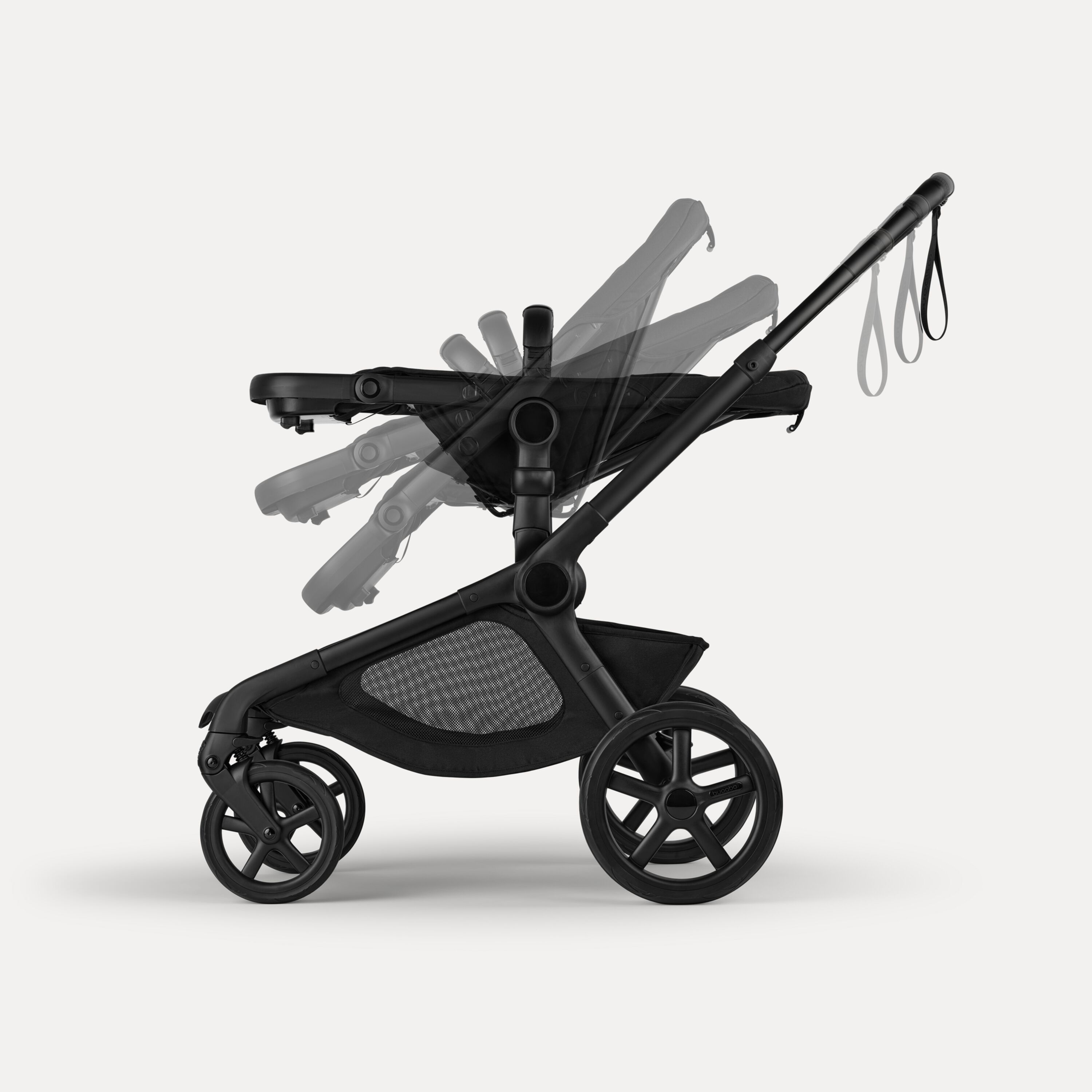 Three different recline options on the Bugaboo Kangaroo 2-in-1 stroller. - Main Modal Image Slide 11 of 18
