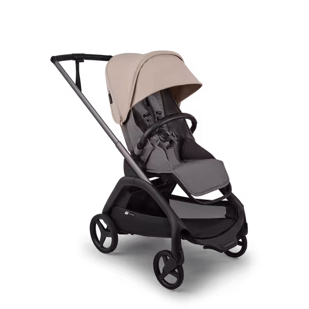 Bugaboo Dragonfly Plus 2-in-1 stroller graphite base, grey melange fabrics, desert taupe sun canopy - Main Image Slide 3 of 11