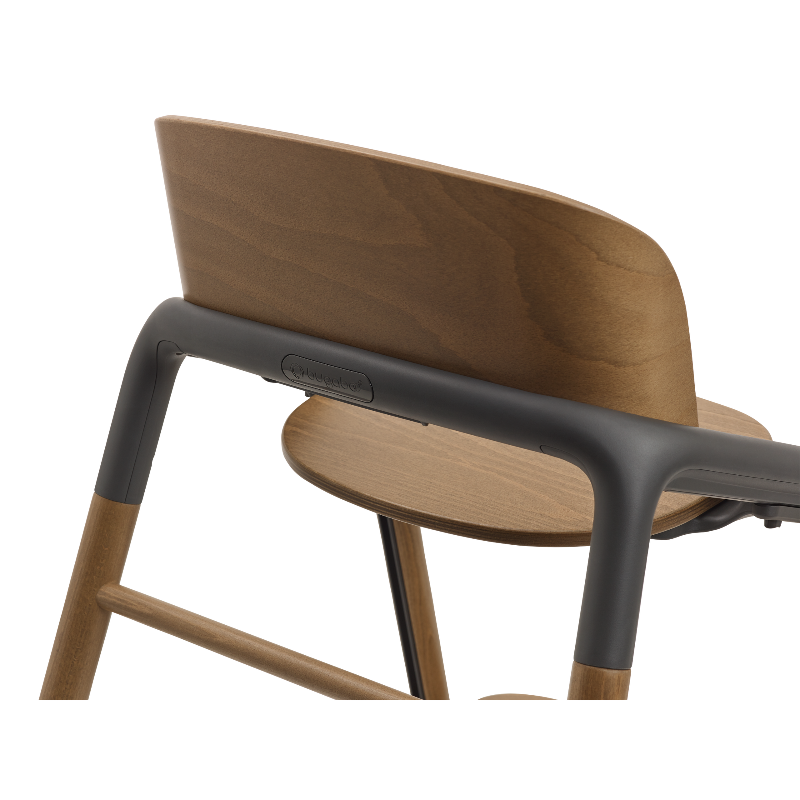 Back of the Bugaboo Giraffe chair in warm wood/grey. - Thumbnail Slide 3 of 6