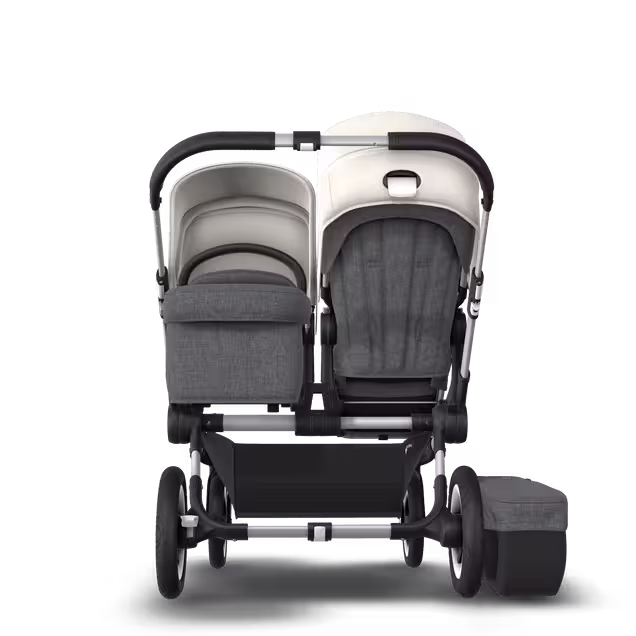 Donkey 2 Duo Fresh White Sun Canopy, Grey Melange Fabrics, Aluminium Chassis - Main Image Slide 3 of 6