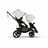 Bugaboo Kangaroo tandem stroller black base, midnight black fabrics, misty white sun canopy - Thumbnail Slide 1 of 18