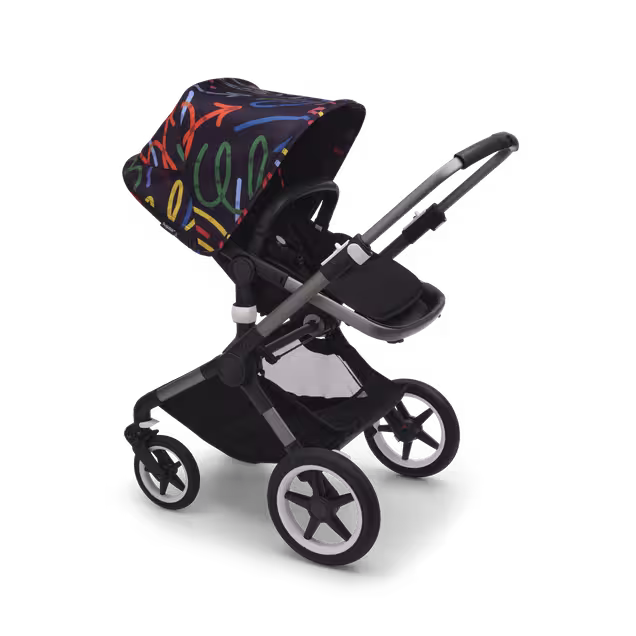 Bugaboo Fox 3 sun canopy Art of Discovery DARK BLUE  - Main Image Slide 5 of 6