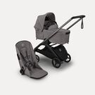 Bugaboo Dragonfly Plus 2-in-1 stroller graphite base, grey melange fabrics, grey melange sun canopy