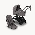 Bugaboo Dragonfly Plus 2-in-1 stroller graphite base, grey melange fabrics, grey melange sun canopy