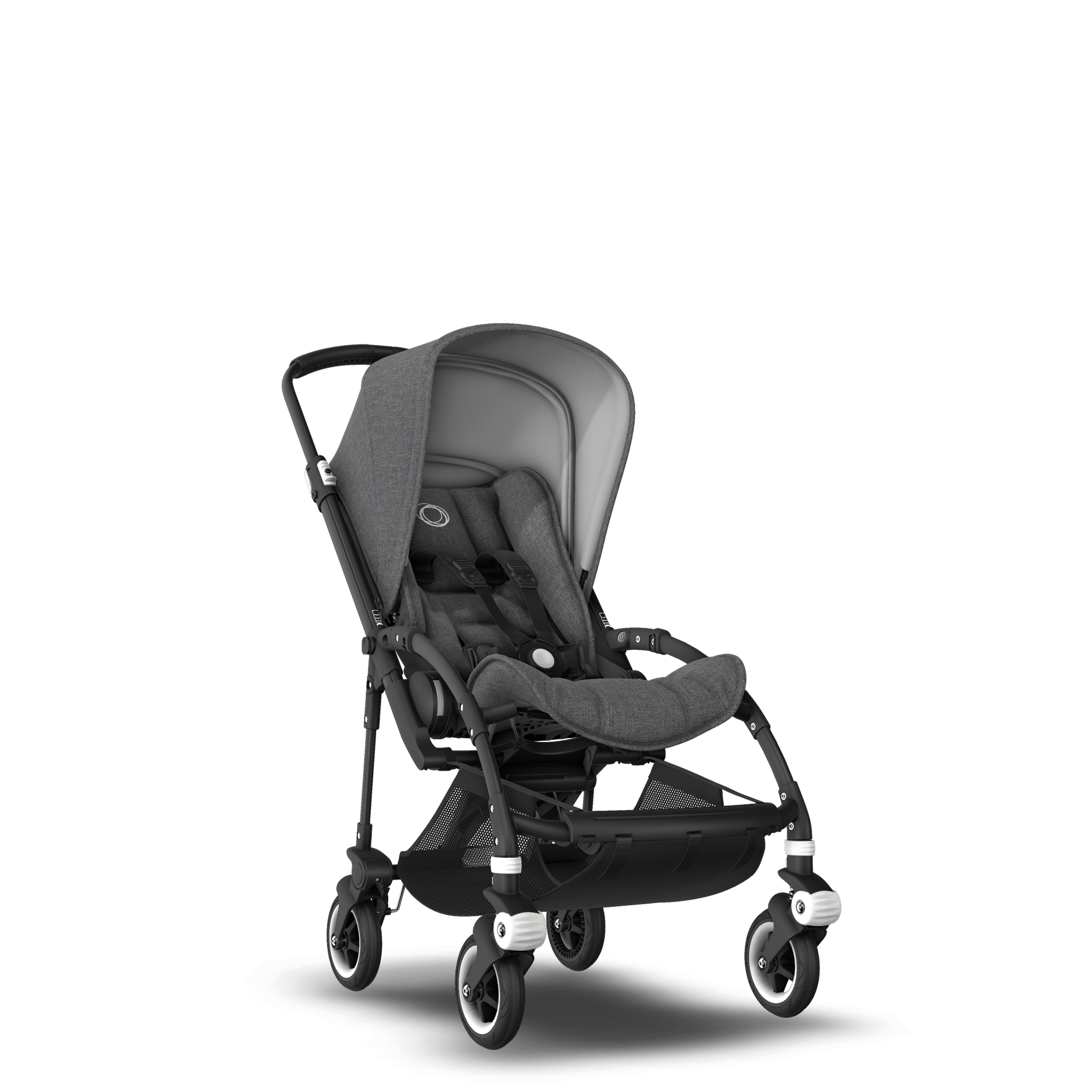 Bugaboo ベビーカー ブラック グレー Bugaboo Bee5 Seat stroller with self stand Grey Melange sun canopy