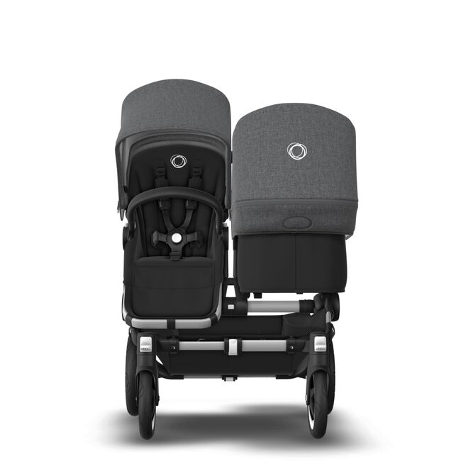 US - D2D stroller bundle aluminum, black, grey melange - Main Image Slide 3 of 4