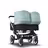 Bugaboo Donkey 3 Twin seat and bassinet stroller vapor blue sun canopy, black fabrics, aluminium base - Thumbnail Slide 1 of 9