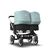 Bugaboo Donkey 3 Twin seat and bassinet stroller vapor blue sun canopy, black fabrics, aluminium base - Thumbnail Slide 1 van 9