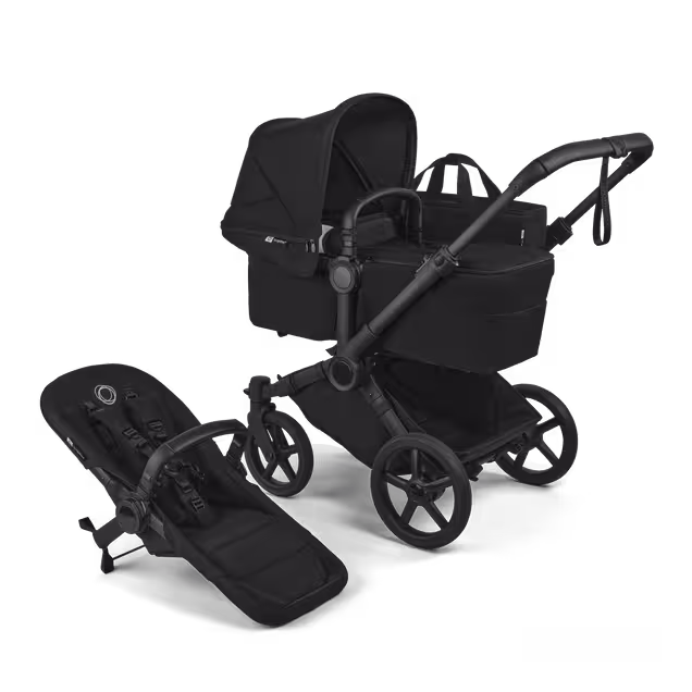 Bugaboo Donkey 6 2-in-1  pram black base, heritage black fabrics, heritage black sun canopy - Main Image Slide 1 of 10