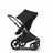 Bugaboo Fox 2 Seat and Bassinet Stroller black sun canopy, black style set, black chassis - Thumbnail Slide 6 of 6