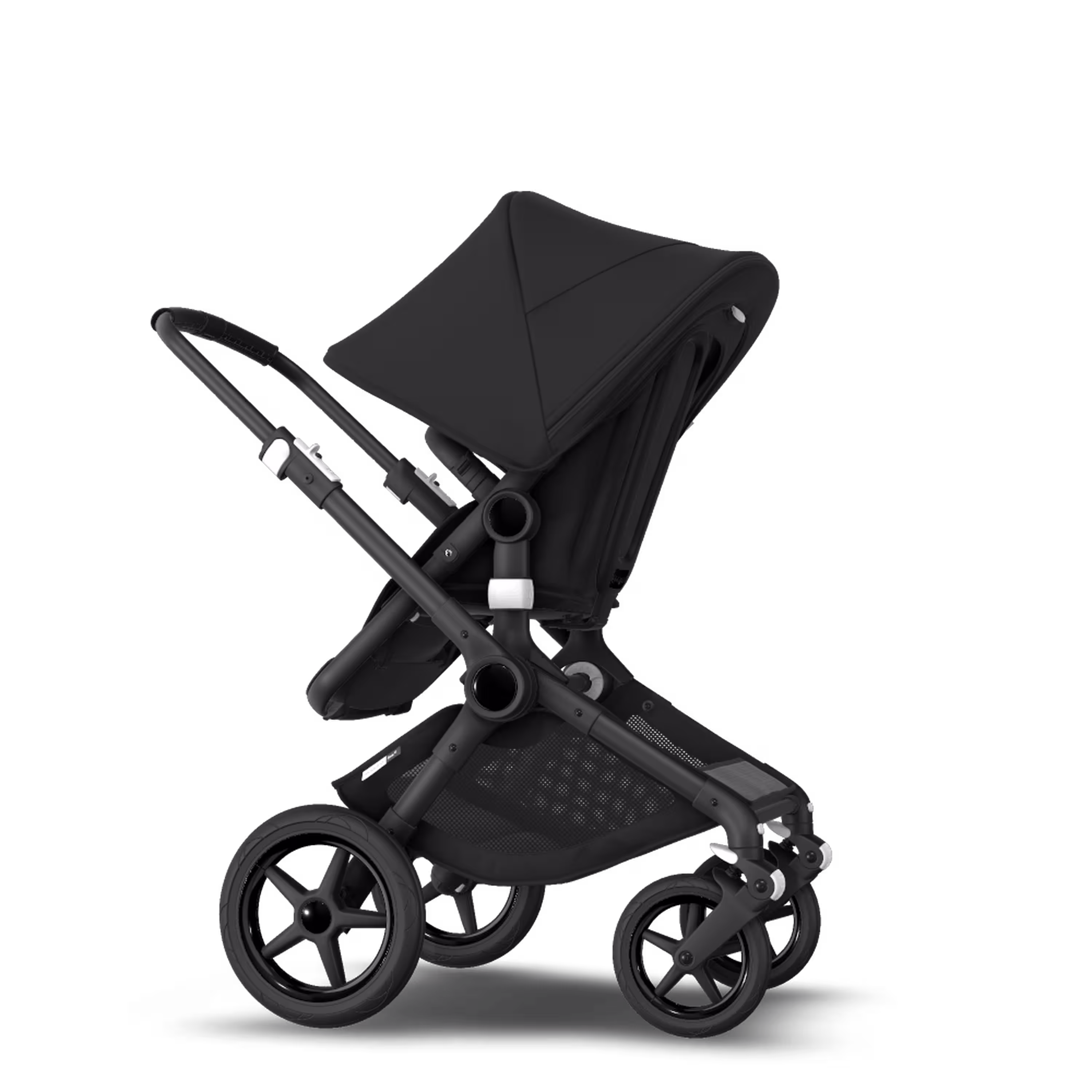 Bugaboo Fox 2 Seat and Bassinet Stroller black sun canopy, black style set, black chassis - Main Modal Image Slide 6 of 6