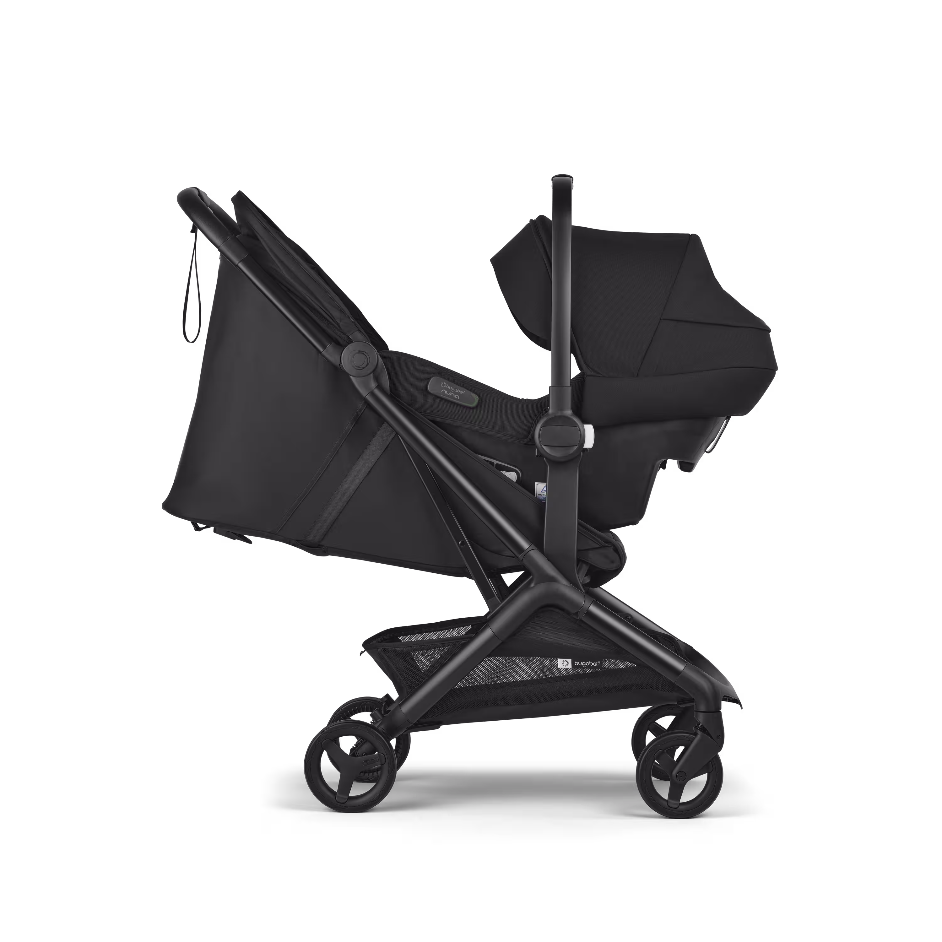 Bugaboo Butterfly 2 Plus travel pram black base, forest green fabrics, forest green sun canopy - Main Modal Image Slide 11 of 12