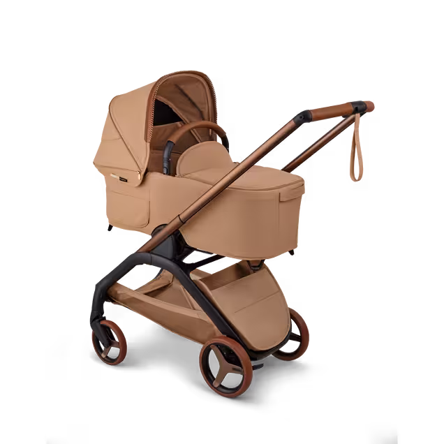 Bugaboo x Stella McCartney Dragonfly Plus 2-in-1 pushchair tobacco brown base, tobacco brown fabrics, tobacco brown sun canopy - Main Image Slide 2 of 12