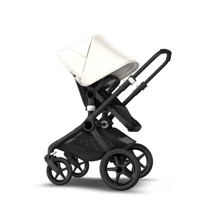 Bugaboo Fox 2 Seat and Bassinet Stroller Fresh white sun canopy, Black style set, black chassis - Main Image Slide 1 of 6